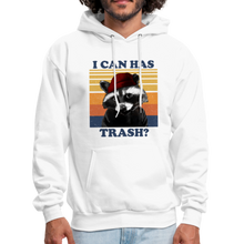 Load image into Gallery viewer, Cute Raccoon, I Can Has Trash? Funny Meme Hoodie - white
