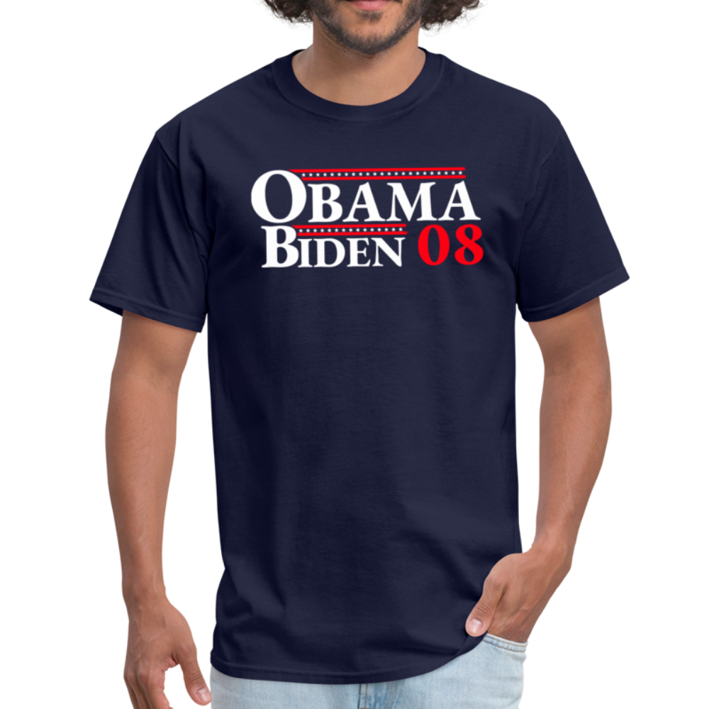 Barack Obama 2008 Retro Vintage Presidential Campaign Unisex Classic T-Shirt - navy