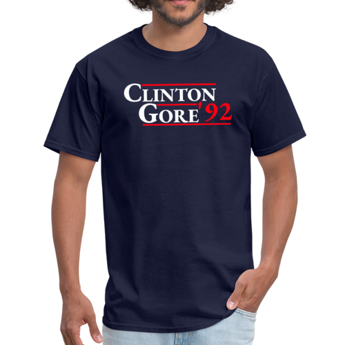Bill Clinton 1992 Retro Vintage Presidential Campaign Unisex Classic T-Shirt - navy