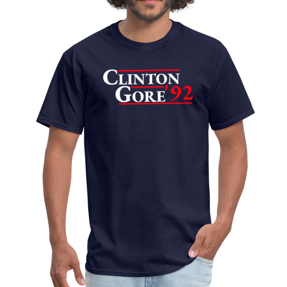 Bill Clinton 1992 Retro Vintage Presidential Campaign Unisex Classic T-Shirt - navy