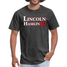 Load image into Gallery viewer, Abraham Lincoln Retro 1860 Republican Presidential Campaign Unisex Classic T-Shirt - heather black
