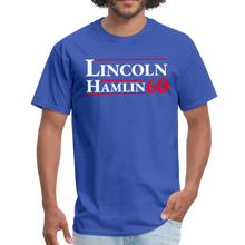 Load image into Gallery viewer, Abraham Lincoln Retro 1860 Republican Presidential Campaign Unisex Classic T-Shirt - royal blue
