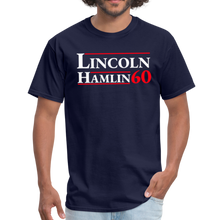 Load image into Gallery viewer, Abraham Lincoln Retro 1860 Republican Presidential Campaign Unisex Classic T-Shirt - navy
