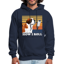 Load image into Gallery viewer, St Bernard How I Roll Pull Over Hoodie - navy
