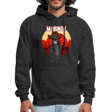 Load image into Gallery viewer, Meowdy Texas Landscape Cowboy Cat Meme Hoodie - charcoal gray
