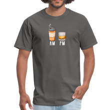 Load image into Gallery viewer, Morning Coffee, Evening Whiskey Coffee Whiskey Drinker Unisex Classic T-Shirt - charcoal
