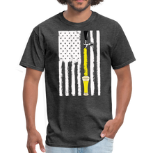 Load image into Gallery viewer, Craft Beer American Flag USA, 4th July Brewery Unisex Classic T-Shirt - heather black

