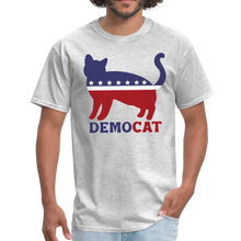 Load image into Gallery viewer, Democratic, Democrat, Cat DemoCAT  Unisex Classic T-Shirt - heather gray
