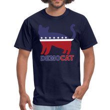 Load image into Gallery viewer, Democratic, Democrat, Cat DemoCAT  Unisex Classic T-Shirt - navy
