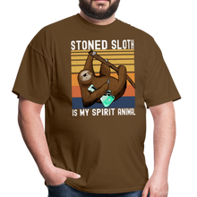 Load image into Gallery viewer, My Spirit Animal Funny Stoned Sloth Marijuana Cannabis Pot Unisex Classic T-Shirt - brown
