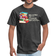 Load image into Gallery viewer, Bibliophile, Book Lover, Reading Teacher Unisex Classic T-Shirt - heather black
