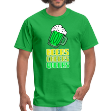 Load image into Gallery viewer, Beers Cheers Queers Saint Patrick&#39;s Gay Pride LGBT Unisex Classic T-Shirt - bright green
