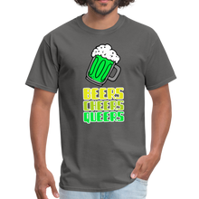 Load image into Gallery viewer, Beers Cheers Queers Saint Patrick&#39;s Gay Pride LGBT Unisex Classic T-Shirt - charcoal
