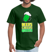 Load image into Gallery viewer, Beers Cheers Queers Saint Patrick&#39;s Gay Pride LGBT Unisex Classic T-Shirt - forest green
