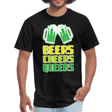 Load image into Gallery viewer, Beers Cheers Queers Saint Patrick&#39;s Gay Pride LGBT Unisex Classic T-Shirt - black

