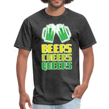 Load image into Gallery viewer, Beers Cheers Queers Saint Patrick&#39;s Gay Pride LGBT Unisex Classic T-Shirt - heather black
