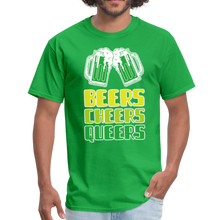 Load image into Gallery viewer, Beers Cheers Queers Saint Patrick&#39;s Gay Pride LGBT Unisex Classic T-Shirt - bright green
