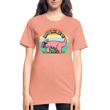 Load image into Gallery viewer, Happy Easter Bunny Dinosaur T-REX Easter Egg Funny Unisex Heather Prism T-Shirt - heather prism sunset

