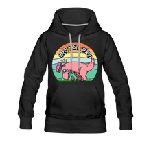 Load image into Gallery viewer, Happy Easter Bunny Dinosaur T-REX Easter Egg Funny Women’s Premium Hoodie - black
