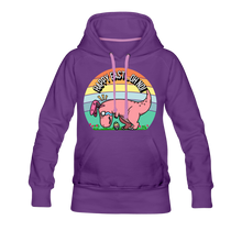 Load image into Gallery viewer, Happy Easter Bunny Dinosaur T-REX Easter Egg Funny Women’s Premium Hoodie - purple
