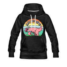 Load image into Gallery viewer, Happy Easter Bunny Dinosaur T-REX Easter Egg Funny Women’s Premium Hoodie - charcoal gray
