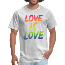Load image into Gallery viewer, Pride Shirt Love Is Love Shirt Gay Rainbow Shirt Unisex Classic T-Shirt - heather gray
