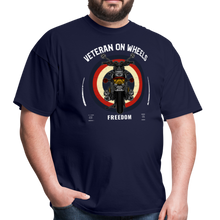 Load image into Gallery viewer, Military Veteran Biker Military Motorcycle Rider Gift Unisex Classic T-Shirt - navy
