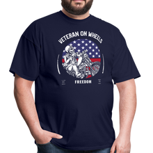 Load image into Gallery viewer, Military Veteran Biker Military Motorcycle Rider Gift Unisex Classic T-Shirt - navy

