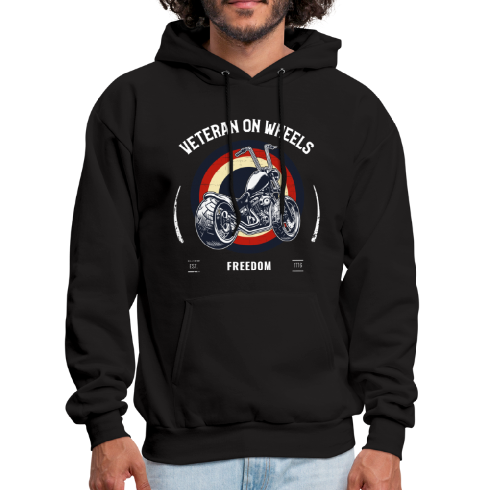 Military Veteran Biker Military Motorcycle Rider Gift Hoodie - black