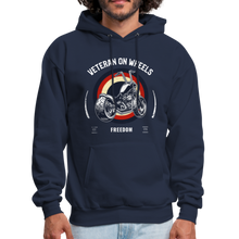 Load image into Gallery viewer, Military Veteran Biker Military Motorcycle Rider Gift Hoodie - navy
