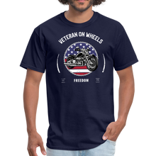 Load image into Gallery viewer, Military Veteran Biker Military Motorcycle Rider Gift Unisex Classic T-Shirt - navy
