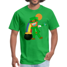 Load image into Gallery viewer, St Patrick&#39;s Day Dabbing Leprechaun In A Mask Unisex Classic T-Shirt - bright green
