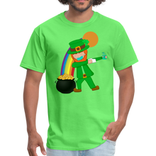 Load image into Gallery viewer, St Patrick&#39;s Day Dabbing Leprechaun In A Mask Unisex Classic T-Shirt - kiwi
