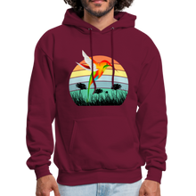 Load image into Gallery viewer, Hummingbird Sunset Hoodie - burgundy
