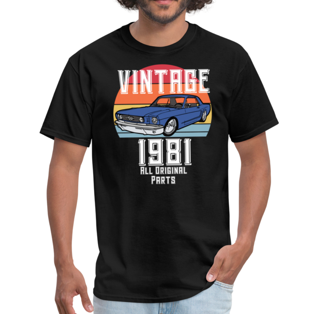 Vintage 1981 Car Guy Unisex Classic T-Shirt - black