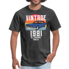Load image into Gallery viewer, Vintage 1981 Car Guy Unisex Classic T-Shirt - heather black
