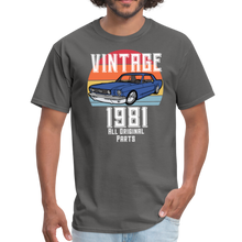 Load image into Gallery viewer, Vintage 1981 Car Guy Unisex Classic T-Shirt - charcoal
