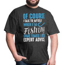 Load image into Gallery viewer, Funny Fishing Expert Unisex Classic T-Shirt - heather black
