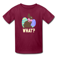 Load image into Gallery viewer, Funny Cute Easter Bunny Kids&#39; T-Shirt - burgundy
