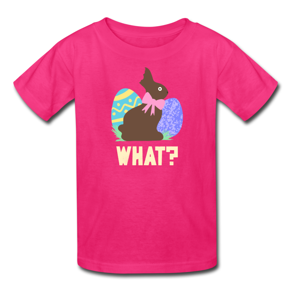 Funny Cute Easter Bunny Kids' T-Shirt - fuchsia