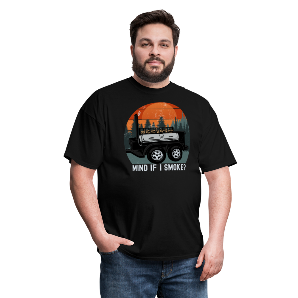 Mind If I Smoke, Funny BBQ Smoker and Grilling Unisex Classic T-Shirt - black