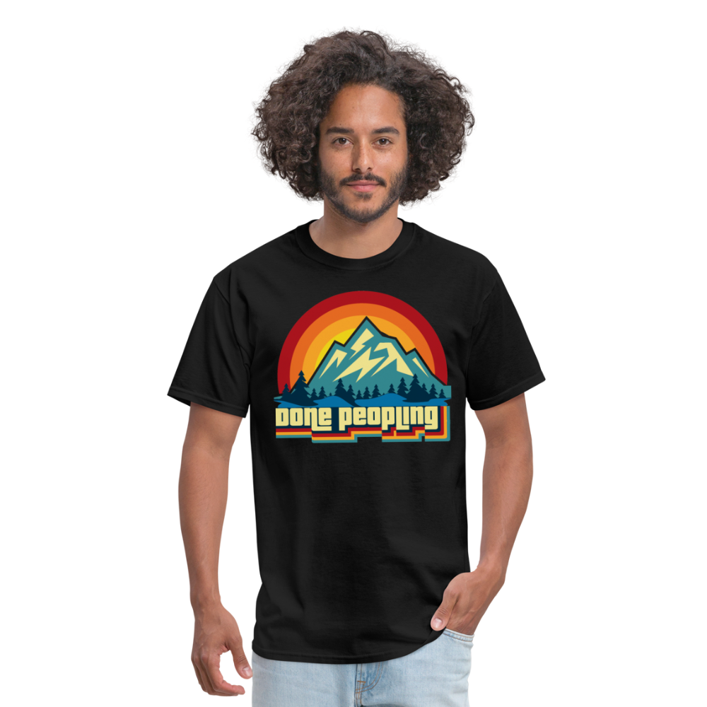 Funny Introvert Anti Social Done Peopling Unisex Classic T-Shirt - black