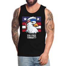 Load image into Gallery viewer, You Free Tonight?  Patriotic Eagle 4th of July Men’s Premium Tank - black
