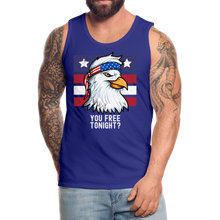 Load image into Gallery viewer, You Free Tonight?  Patriotic Eagle 4th of July Men’s Premium Tank - royal blue
