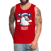 Load image into Gallery viewer, You Free Tonight?  Patriotic Eagle 4th of July Men’s Premium Tank - red
