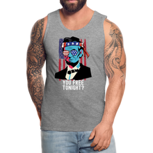 Load image into Gallery viewer, You Free Tonight? Abraham Lincoln 4th of July Men’s Premium Tank - heather gray
