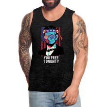 Load image into Gallery viewer, You Free Tonight? Abraham Lincoln 4th of July Men’s Premium Tank - charcoal gray
