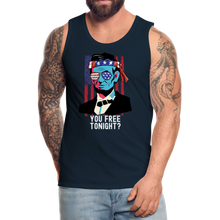 Load image into Gallery viewer, You Free Tonight? Abraham Lincoln 4th of July Men’s Premium Tank - deep navy
