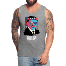 Load image into Gallery viewer, You Free Tonight Patriotic Theodore Roosevelt Men’s Premium Tank - heather gray
