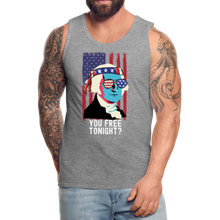 Load image into Gallery viewer, You Free Tonight  George Washington 4th of July Unisex charcoal You Free Tonight  George Washington 4th of July Unisex black You Free Tonight  George Washington 4th of July Unisex navy You Free Tonight  George Washington 4th of July Men’s Premium Tank - heather gray
